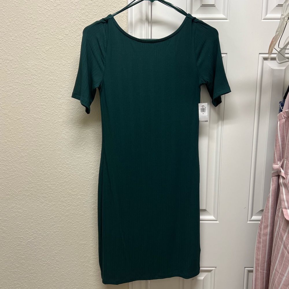 Old Navy NWT fitted rib-knit scoop-back mini dress, xs